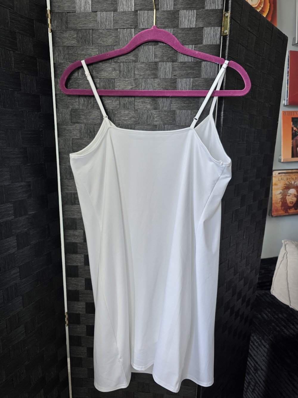 J.Crew Active Dress | Women's XL | White Midi Dress with Built-In Shorts - Picture 3 of 3